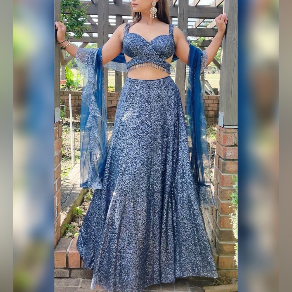Blue lehenga!